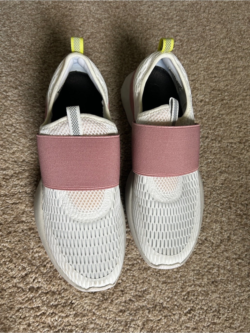 Sorel Kenetic Impact Slip-On Athletic Sneakers with Pink Elastic Strap